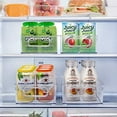 thumbnail image 4 of Sorbus Plastic Storage Bins Stackable Clear Pantry Organizer Box Bin Containers for Organizing Kitchen Fridge, Food, Snack Pantry Cabinet, Fruit, Vegetables, Bathroom Supplies (4-pack), 4 of 7