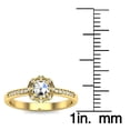 thumbnail image 5 of SuperJeweler 0.60 Carat Rose Cut Diamond Halo Ring In 14 Karat Yellow Gold For Women, 5 of 6