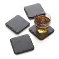 thumbnail image 1 of SHAR Dark gray slate coasters (4pcs) - decorative coasters under slate pots and felt storage boxes, 1 of 4