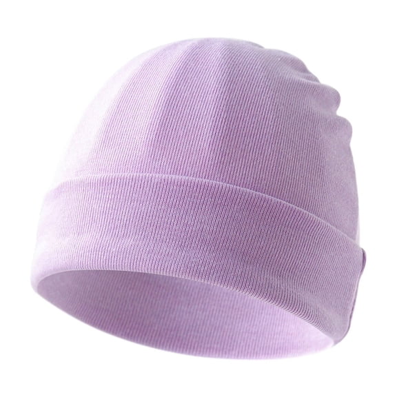 Toddler Beanie Baby Boys Girls Beanies Kids Winter Hats Children Knit Warm Caps Soft Ski Hat Cotton, Light Purple