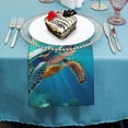 thumbnail image 4 of FANNA Turtle Ocean Sunbeams Cloth Napkins for Hotel Home Banquet Atmosphere Embellishment Polyester Farmhouse Party Dining Table Decor Home Decor 2 PCS, 4 of 7