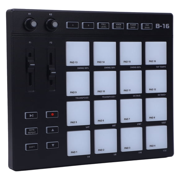 Controlador MIDI, Reducción De Ruido Pad De Batería MIDI Botones Programables Estables Fuerte Compatibilidad Silicona ABS Para Producción Musical