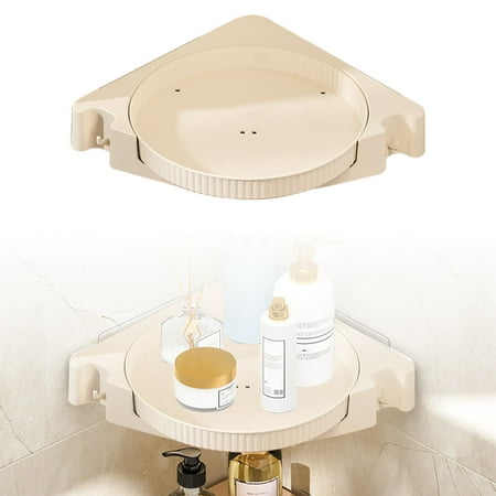 

BNisBM Rotatable Kitchen Condiment Bottle Storage Rack Home Wall Mounted Punch Condiment Round Storage Plate Breakthrough