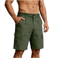thumbnail image 6 of cfhntfmh Men's Casual Cargo Shorts Stretch Elastic High Waist Work Short with Multi Pockets Lightweight Summer Outdoor Shorts, 6 of 7