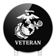 thumbnail image 3 of Acrylic Veteran Marine Corps USMC White on Black Officially Licensed Cake Topper Party Decoration for Wedding Anniversary Birthday Graduation, 3 of 7
