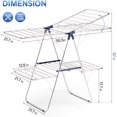 thumbnail image 2 of APEXCHASER Clothes Drying Rack, Stainless Steel Drying Rack Clothing with Height-Adjustable, Foldable Gullwings Laundry Drying Rack, Indoor Outdoor Use, No Assembly, 2 of 10