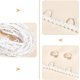 thumbnail image 4 of Presupuesto para botones de vestido de novia blanco con ribete trenzado, 15 yardas, elástico, con 50 botones de perla, extensor de cremallera para coser vestidos., 4 of 7