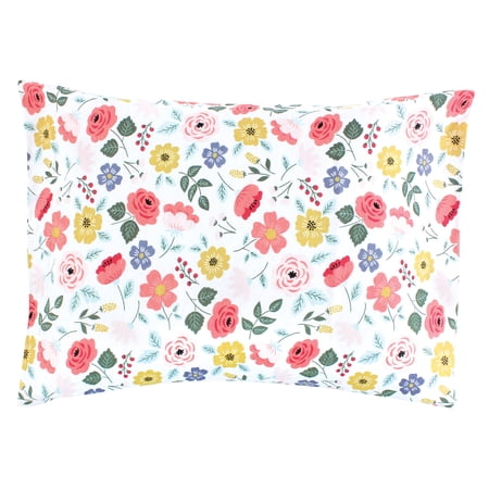 Hudson Baby Infant Girl Cotton Toddler Pillow Case Modern Botanical One Size
