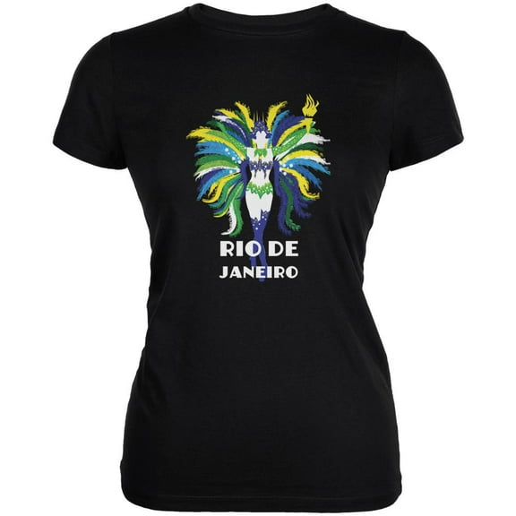 Brazilian Samba Black Juniors Soft T-Shirt - Large