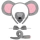 thumbnail image 1 of 1 Juego de disfraz de ratón, diadema con orejas de ratón, pajarita de cola de nariz de ratón para niños, 1 of 7