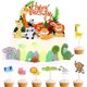 thumbnail image 3 of 6 piezas de adornos para tartas con forma de animal, decoración para cupcakes de la jungla, suministros para fiestas de cumpleaños infantiles, decoración de cumpleaños de animales, 3 of 5