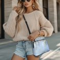 thumbnail image 4 of Tutolipy Daisy Floral Pattern Women's Crossbody Shoulder Purse, Waterproof PU Leather Adjustable Strap Women's Shoulder Crossbody Purse for Daily Use, 4 of 7