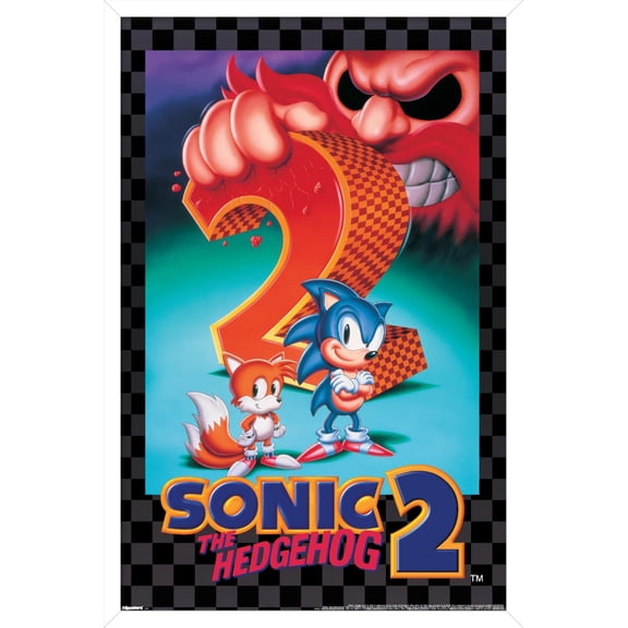 Sonic the Hedgehog 2 (1992) - Key Art Wall Poster, 14.725" x 22.375" Framed