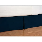 Home Trends 250-Thread Count, Cotton Twill Bed Skirt, Navy
