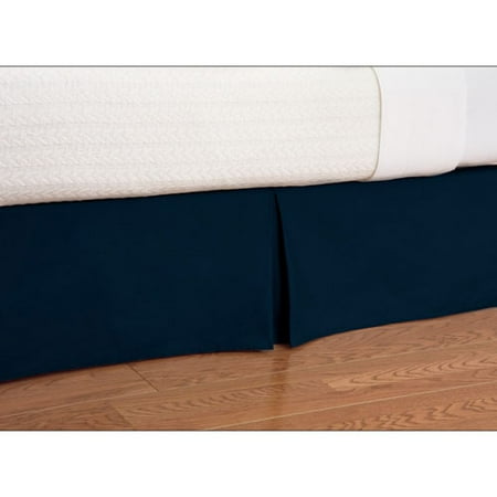 Home Trends 250-Thread Count, Cotton Twill Bed Skirt, Navy