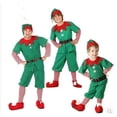 thumbnail image 1 of Disfraces de Navidad Disfraz de elfo navideño para niños, disfraz de cosplay para padres e hijos, disfraz de Navidad verde para hombres y mujeres adultos, 1 of 5