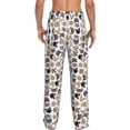 thumbnail image 3 of Uemuo Cute Cats Pattern Men's Wide Leg Palazzo Lounge Pants with Pockets Light Weight Loose Comfy Casual Pajama Pants-Large, 3 of 9