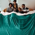 thumbnail image 2 of Sherpa Fleece Cal King Blankets for Bed - Thick and Warm Oversized Blanket for Winter, Soft Fuzzy Plush Large Blanket for All Seasons, Forest Green, 112x98 Inches, 2 of 10