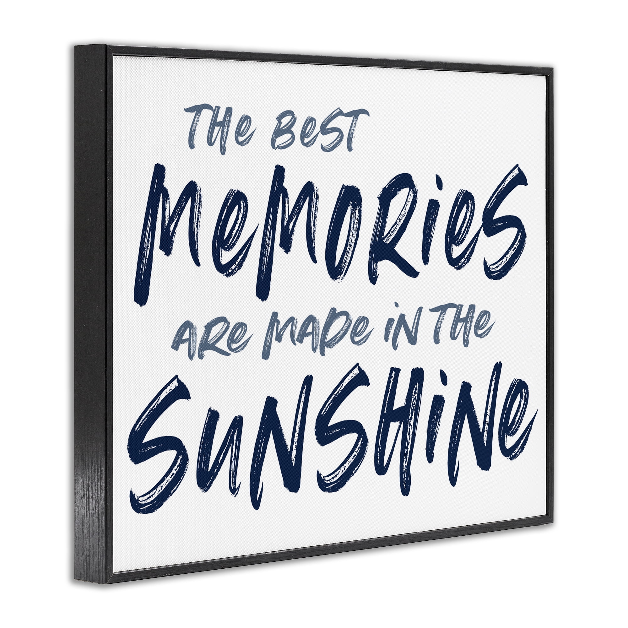 Memories Made In Sunshine Black Framed Giclee Art, design by Lettered and Lined