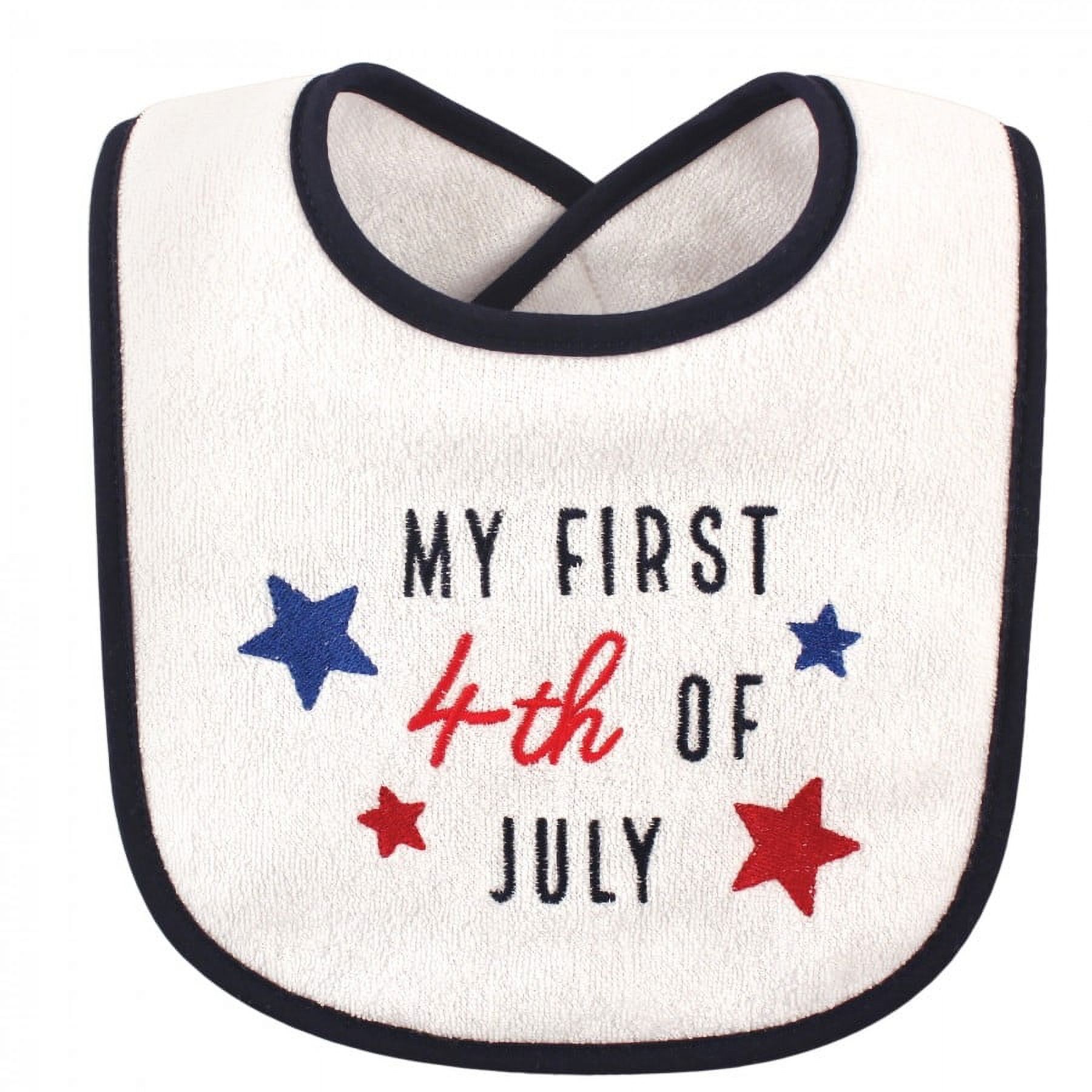Hudson Baby Infant Cotton Terry Drooler Bibs with Fiber Filling 10pk, Holiday Birthday, One Size
