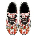 thumbnail image 2 of Happy Canada Day Patriotic Flower Shoes Sneakers Black Size 10.5, 2 of 7