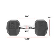 CAP Barbell Coated Hex Dumbbell, Single 30 lbs