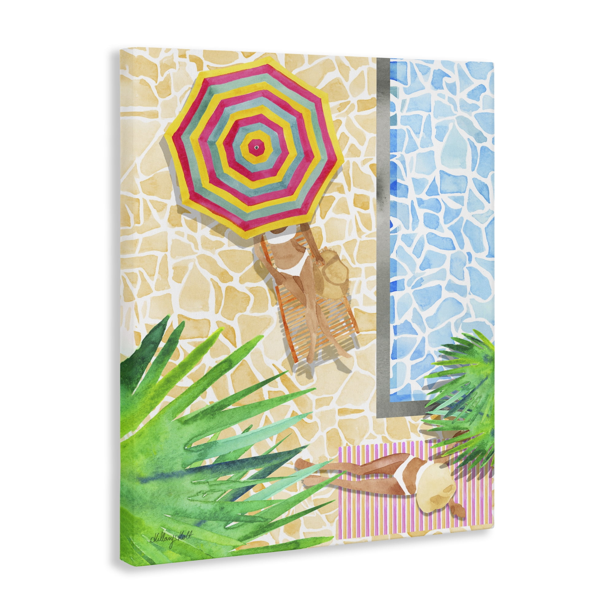 Stupell Industries Poolside Chill Duo Canvas Wall Art, design by Hillary Holt
