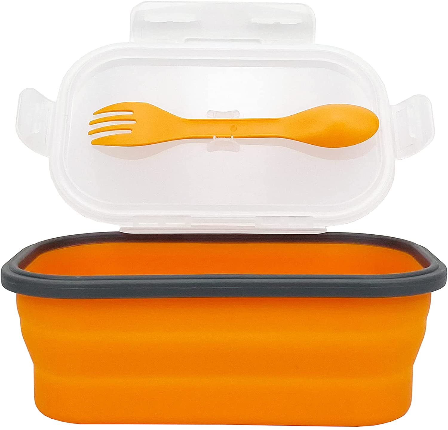 Folding Portable Silicone Lunch Bento Box Microwavable BPA Free Food Container 
