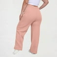 thumbnail image 4 of zbxnLI Women's Plus Size Sweatpants Lightweight Wide Leg Lounge Pants Elastic Waist Open Bottom Joggers, 4 of 7