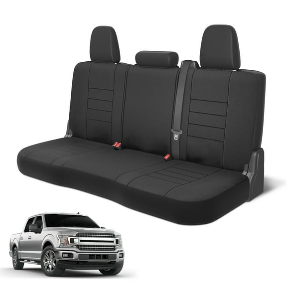 Neoprene Advantage Rear Bench Seat Cover – Waterproof and Universal Fit for Trucks, SUVs, and Vans, Black