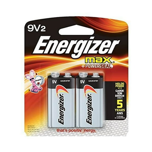 Energizer 9V Alkaline Batteries, Max 9 Volt (2 Count) (Pack of 24)