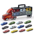 thumbnail image 2 of Children Pull Back Cars Container Car Storage Box Combination Set For Kids Boys Girls ( Small Car Color Random ), 2 of 8