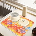 thumbnail image 6 of Ryvnso Scales Yellow Dish Drying Mat for Kitchen Countertop 16x18 Small Dish Pad Drainer Rack Dish Sink Mats, 6 of 7