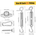 thumbnail image 3 of Shade Sail Hardware Kit, Heavy Duty Stainless Steel Sun Shade Sail Fixing Accessories for Home, 3 of 5