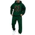 thumbnail image 3 of Mens Sweat Suits 2 Piece Set 2025 Casual Jogging Gym Sweat Suits Comfy Casual Athletic Set Fall Winter Outfits, Dark Green, Size XXXL, 3 of 5
