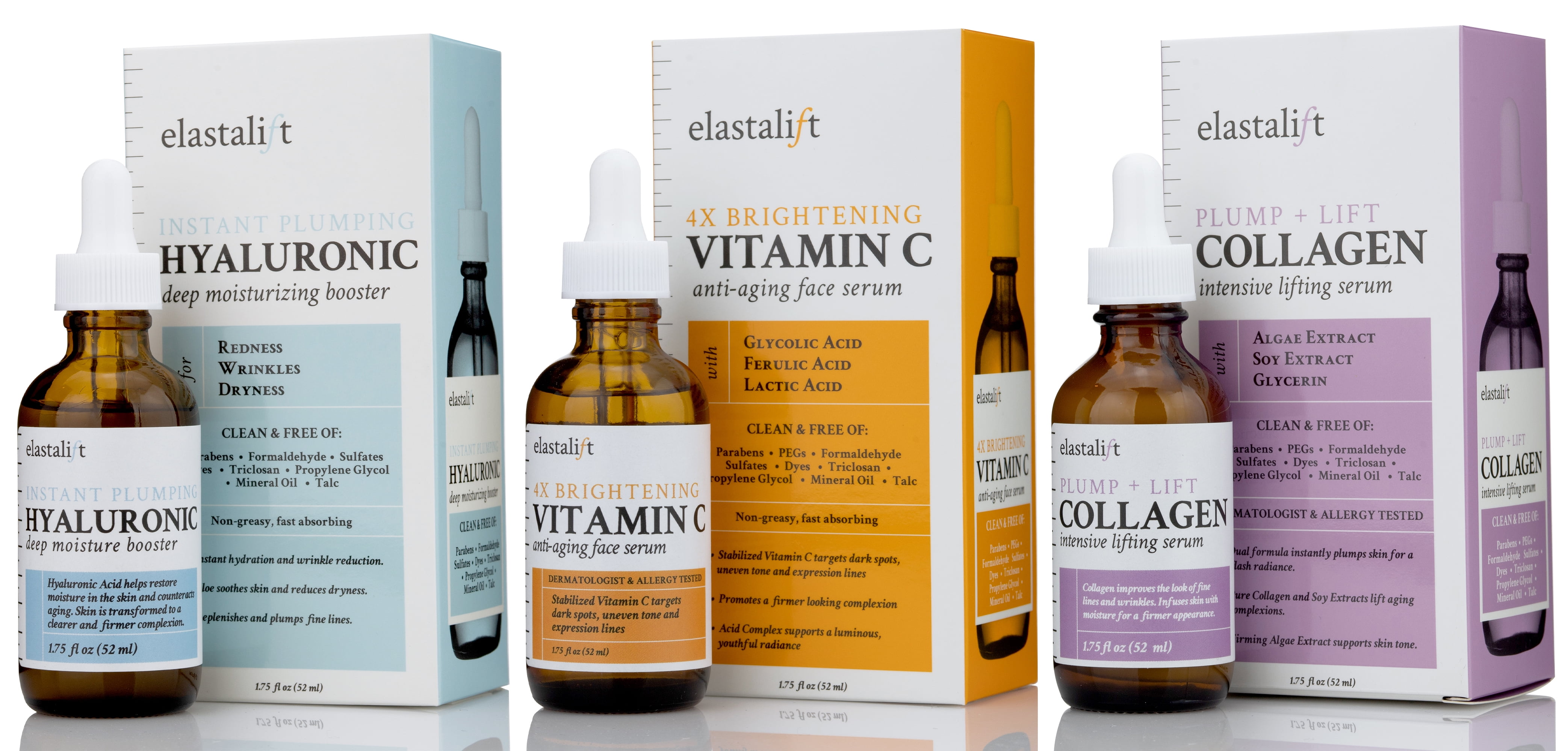 Elastalift Collagen Serum + Vitamin C Serum + Hyaluronic Acid Serum Set