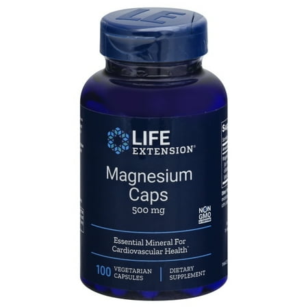 Life Extension - Magnesium Caps 500 mg. - 100 Vegetarian Capsules ...