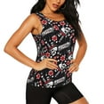 thumbnail image 2 of Fotbe Vintage Skull Casino Womens Loose Fit Casual Flowy Slim-Fit Tank Tops Athletic Round Neck Trendy Sleeveless Summer Tops for Gym and Yoga-X-Large, 2 of 7