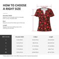 thumbnail image 4 of Uemuo Tomatoes And Chili Drawing Women's Deep V-Neck Low Cut Tops - Casual Loose Fit with Stainless Steel Loop, Soft, Breathable, Perfect for Office, Travel, and Daily Wear-Medium, 4 of 5