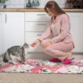 thumbnail image 3 of Pioneer Flower Floral Print Pattern Kitchen Rugs Sets Of 2,Anti Fatigue Kitchen Mat Rugs Non Slip Washable,Decorative Kitchen Floor Mats for Kitchen,Sink,Laundry,17"x30"+17"x47", 3 of 7