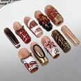 thumbnail image 2 of Golden Rouge,Custom Press On Nails, Almond Stiletto Square Nails, 3D Luxury Nail Art, Elegant Acrylic Nails, Spring Wedding Gift, Handmade Nail Set,Size S, 2 of 6