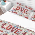 thumbnail image 4 of Designart 'Color Love Pattern' Modern & Contemporary Duvet Cover Set, 4 of 4
