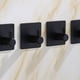 thumbnail image 5 of Ganchos para ropa ANGGREK Gancho de Pared adhesivo cuadrado negro 4 piezas 1 caja, 5 of 8
