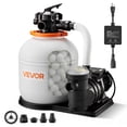 thumbnail image 1 of VEVOR FlashPure Sand Filter Pump, 16 in for Above Ground Pool, 1 HP 4400 GPH, Swimming Pool Filter System with Timer, 6X Faster Filtration with Media Installed, 1 of 9