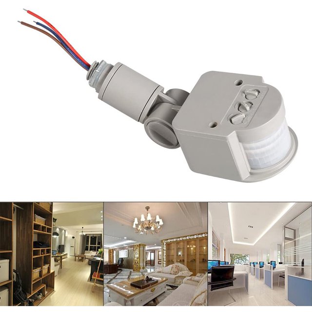 MesaSe Motion Sensor Detector LED Light 90~250V 180 Degree Wall Mount Infrared PIR Motion Sensor Detector LED Light Infrared Switch for Outdoor Indoor