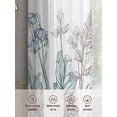 thumbnail image 3 of Retro Floral Botanical Sheer Curtains for Living Room Bedroom Watercolor Flower Sheer Curtains 108 Inch Long 2 Panels Set Light Filtering Curtain Window Treatments Drapes for Dining Room, 3 of 6