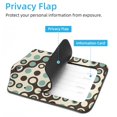 thumbnail image 3 of Square 2Pack PU Leather Retro Blue Grey and Brown Cruise Luggage Tag with Privacy Cover and Stainless Steel Ring - Suitable for Travel Handbags Backpacks Luggage Tags, 3 of 6