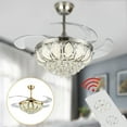 thumbnail image 2 of Ceiling Fan Light, 42 Inch luxury Chandelier Fan with Invisible Retractable Blades & Remote Control Suitable for Living room, Kitc, 2 of 7