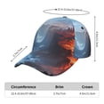 thumbnail image 2 of Rateoe Red And Blue Fire Mountains Pattern Baseball Cap Outdoor Cap Mountain Dad Hat - Unstructured Soft Cotton Cap-Adjustable UV Protection Cap, 2 of 6