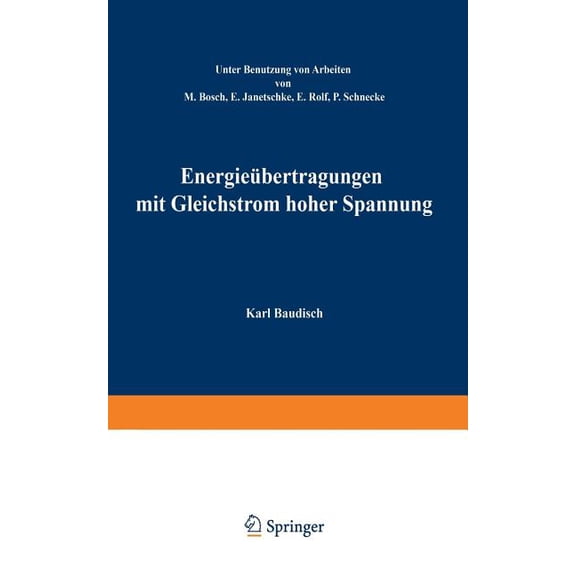 EnergieÃ¼bertragung Mit Gleichstrom Hoher Spannung, (Paperback)